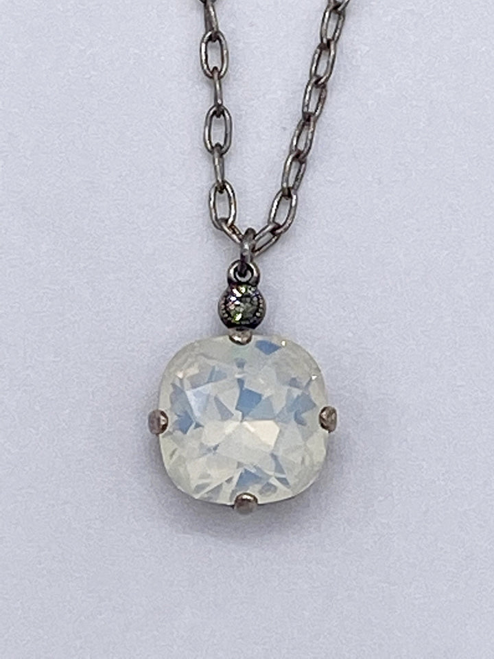 La Vie Parisienne - Swarovski Crystal Necklace - White Opal